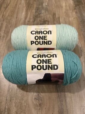 Caron One Pound Yarn - Aqua & Light Aqua - Multipack
